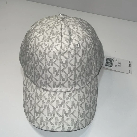 Michael Kors Signature MK Logo Baseball Cap Hat, White One Size.NWT - Picture 3 of 8